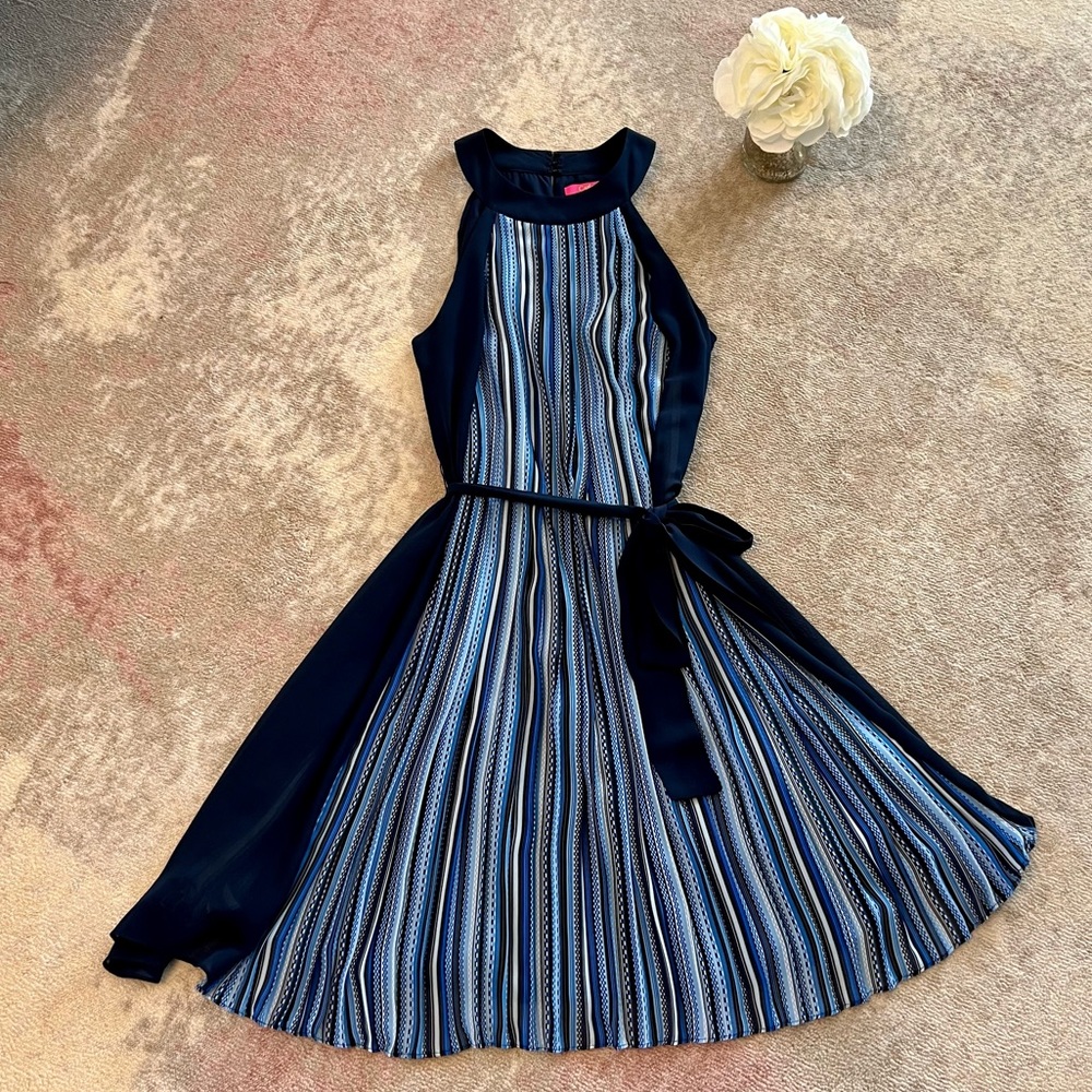 Catherine Malandrino Chazz Stripe A-Line Dress Size Medium